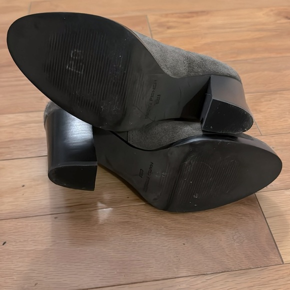 Marc Fisher | gray | block heel | suede ankle boots | size 6.5 | slip on - Picture 5 of 7